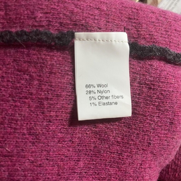 Chiaramente Open Front Hooded Gray/Pink Cardigan Wool Blend Made in Italy Sz M - Picture 7 of 7